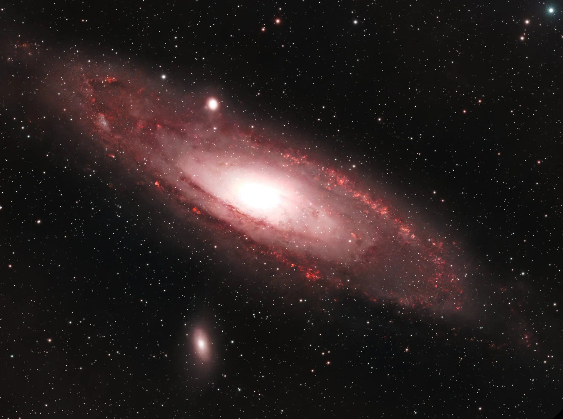 Andromeda Galaxy spiral galaxy near milky way astrophotography