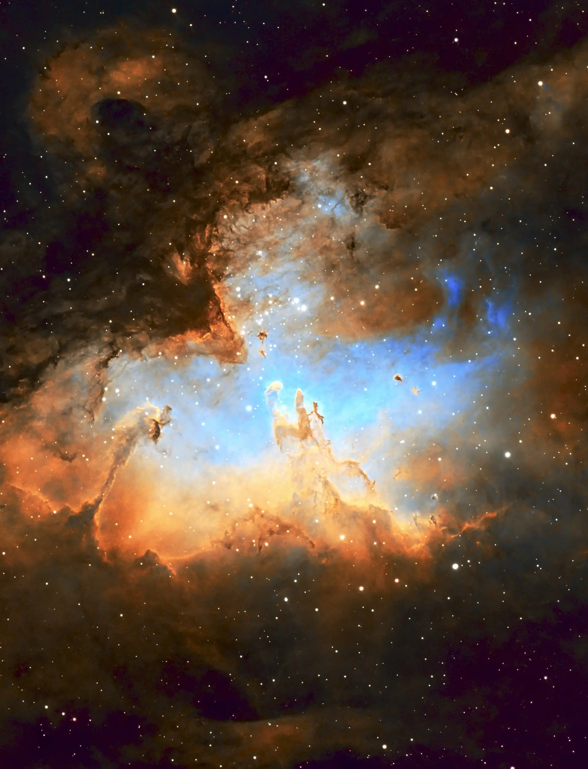 Eagle Nebula M16 emission nebula in serpens constellation
